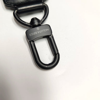 LOUIS VUITTON AEROGRAM Black Leather Printed Shoulder Bag Crossbody Bag with Detachable Strap-(SKU)-971534931