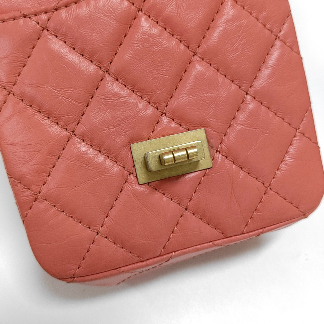CHANEL 2.55 Pink Lamb Skin Quilted Shoulder Bag and Crossbody with Detachable Strap, Gold Hardware, 30 Compartments-(SKU)-959226683