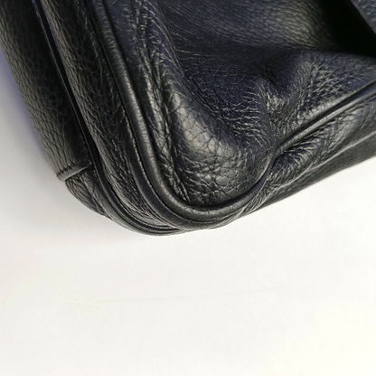 PRADA Easy Black cowhide cross-grain shoulder bag/crossbody bag Silver Hardware-(SKU)-950024216