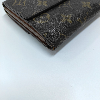 LOUIS VUITTON ELISE Brown coated canvas vintage wallet Golden hardware Vintage model-(SKU)-953704292