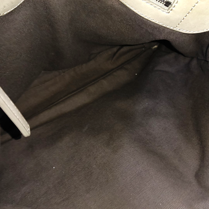 BURBERRY Tote bag Grey Coated Canvas Military Horse Pattern Shoulder Bag Ruthenium color hardware shoulder straps-(SKU)-958927473