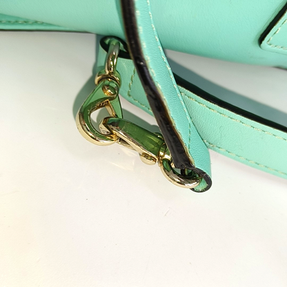 Kate Spade Green leather single shoulder bag handbag crossbody bag Golden hardware Removable shoulder strap-(SKU)-14289698