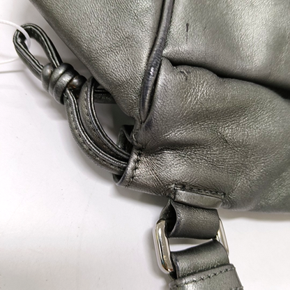 LOEWE Gray Cow Leather Handbag Shoulder Bag Silver Hardware-(SKU)-945383278