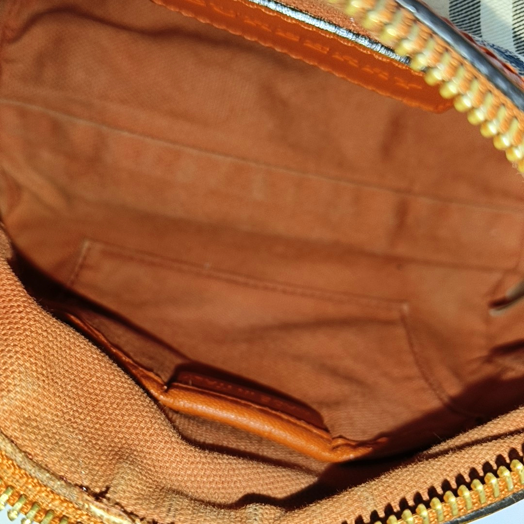 BURBERRY Beige Coated Canvas Warhorse Plaid Single Shoulder Bag Clutch Crossbody Golden hardware Removable shoulder strap-(SKU)-941127528