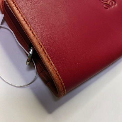 LOEWE Fuchsia Cowhide Single Shoulder Bag Crossbody Silver Hardware Removable shoulder strap-(SKU)-945199210