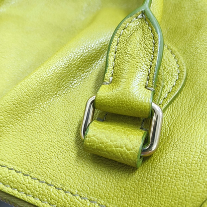 BURBERRY Yellow-Green Cowhide Single Shoulder Bag, Handbag, Crossbody Golden hardware Removable shoulder strap-(SKU)-959530790