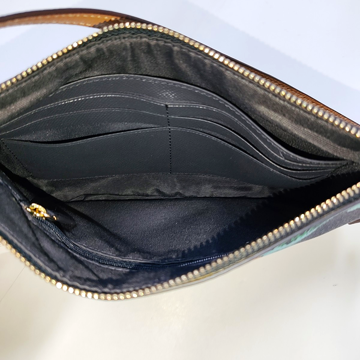 COACH Dark Gray Cowhide Printed Carriage Single Shoulder Bag Golden hardware-(SKU)-941934573