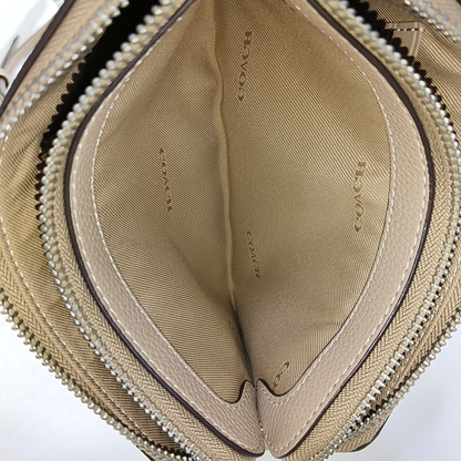 COACH Camera Bag Brown Leather Single Shoulder Bag Crossbody Bag Silver Hardware Removable shoulder strap-(SKU)-951332915
