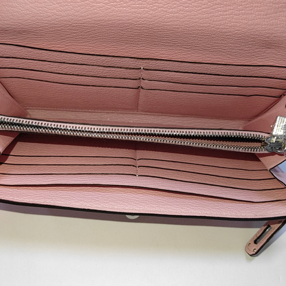 HERMÈS Kelly Milkshake Pink Chèvre Mysore Goat Skin Kelly Bag Wallet Silver Hardware D External Stitch-(SKU)-965277205