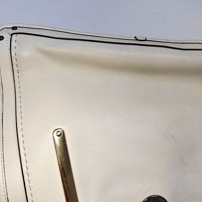 COACH DREAMER Beige Leather Single Shoulder Bag Handbag Crossbody Golden hardware Removable shoulder strap-(SKU)-940749659
