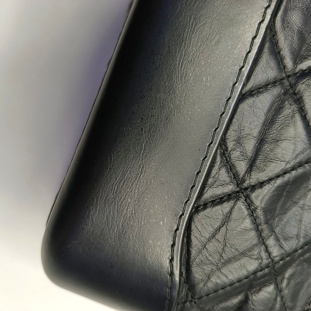 CHANEL GABRIELLE Small Black Leather Quilted Chain Bag Crossbody Bag, Single Shoulder Bag, Handbag, Gold and Silver Rhodium-Plated Hardware, 24 Clasp, Detachable Shoulder Strap-(SKU)-957601167