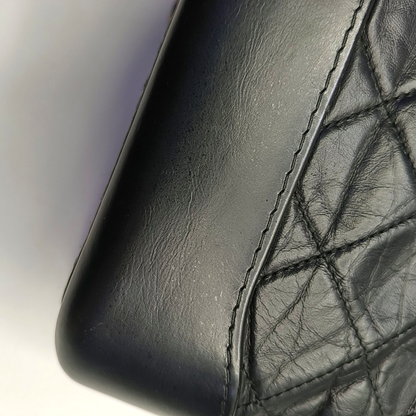 CHANEL GABRIELLE Small Black Leather Quilted Chain Bag Crossbody Bag, Single Shoulder Bag, Handbag, Gold and Silver Rhodium-Plated Hardware, 24 Clasp, Detachable Shoulder Strap-(SKU)-957601167