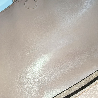 BURBERRY Buckle Beige Leather Crossbody Bag Single Shoulder Bag Golden hardware Removable shoulder strap-(SKU)-940108436