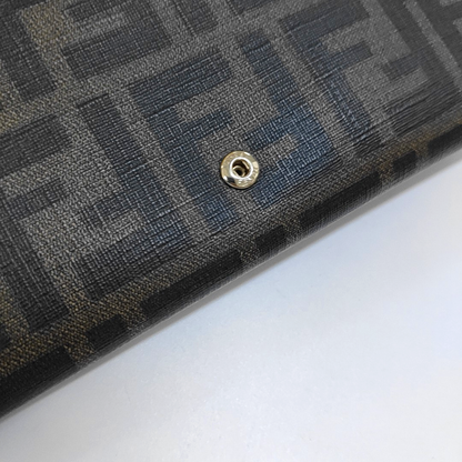 FENDI 棕色涂层帆布双F钱包 Complete Accessories-(SKU)-956796793