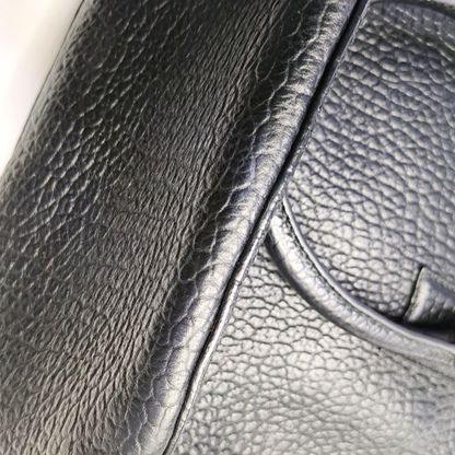 BURBERRY Clifton Black Cowhide Single Shoulder Bag Tote Bag Golden hardware Removable shoulder strap-(SKU)-950084408