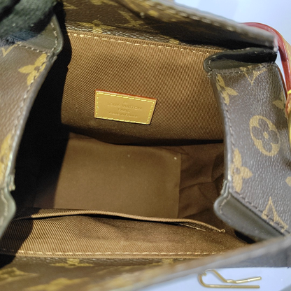 LOUIS VUITTON MILK BOX Brown Coated Canvas Monogram Crossbody Bag Shoulder Bag Handbag Golden Hardware-(SKU)-953568177