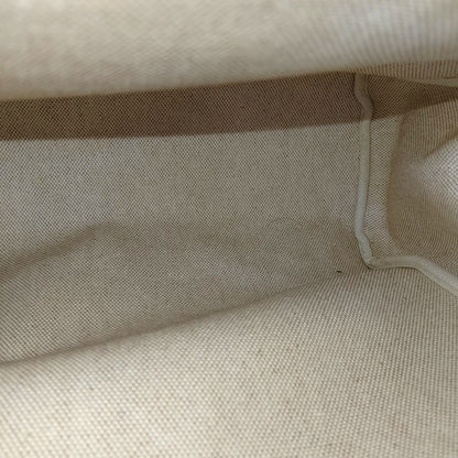 HERMÈS Herbag 39 Milkshake White Canvas Shoulder Bag Tote with Detachable Strap-(SKU)-970841956