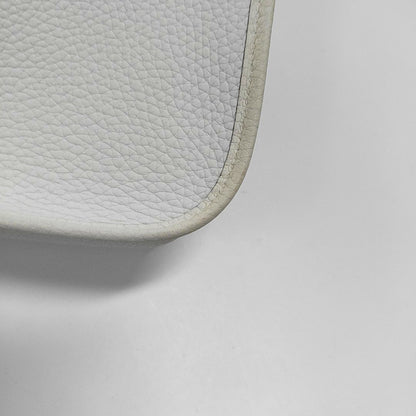 HERMÈS Evelyne New White Clemence Leather Cutout Shoulder Bag Crossbody Bag Handbag Golden Hardware Removable Shoulder Strap Accessories Included-(SKU)-961613052