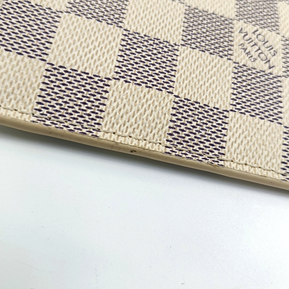 LOUIS VUITTON NEVERFULL Large size White Coated Canvas Checkered Shopping Bag Handbag Golden hardware-(SKU)-955820741