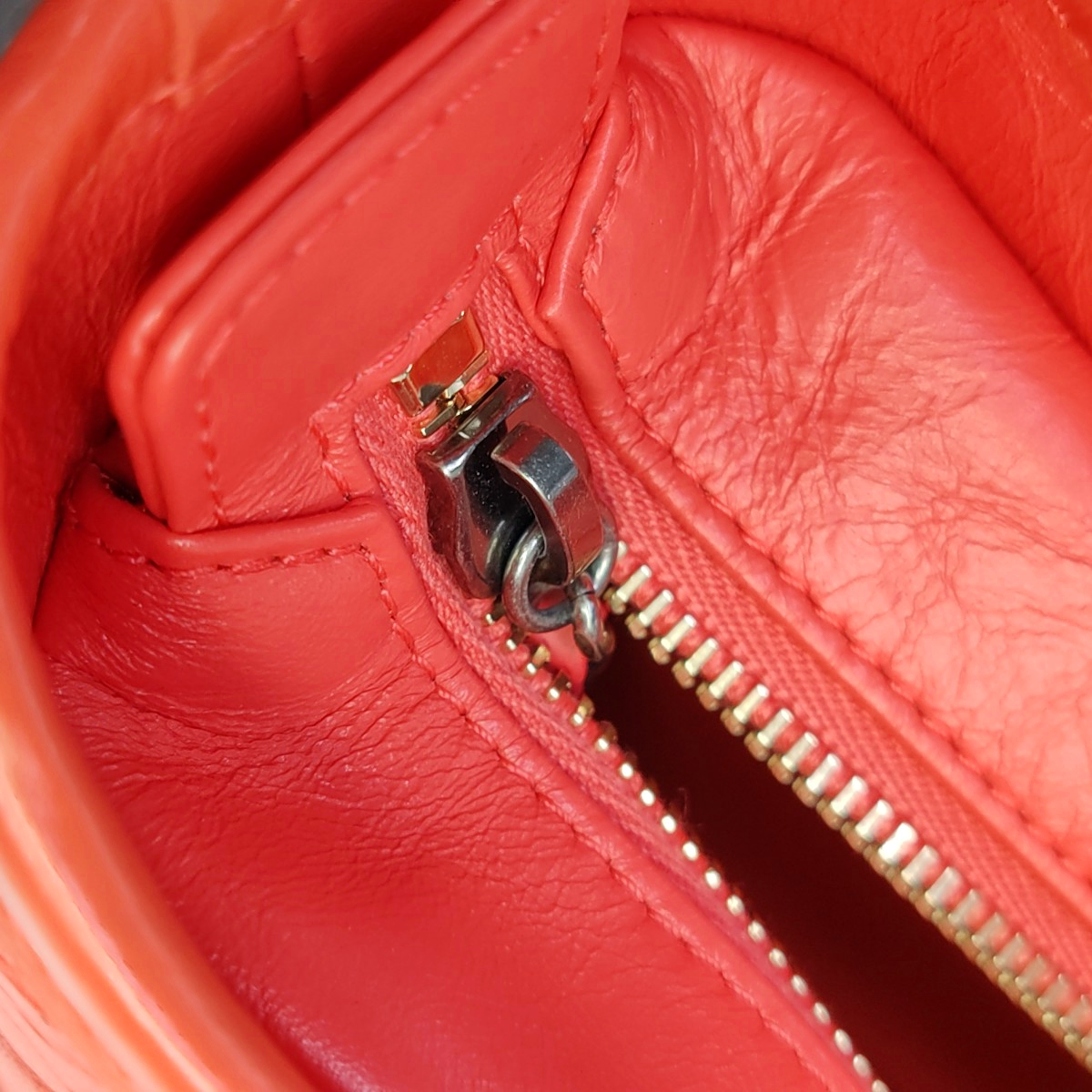 CHANEL GABRIELLE Medium Orange Calfskin Quilted Pattern Gabby Bag Crossbody Shoulder Bag Sling Bag Gold Silver Ruthenium Hardware 27 Clasp Removable Strap-(SKU)-945856539