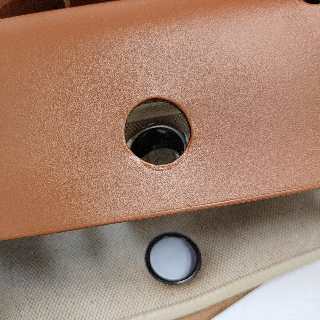 HERMÈS Herbag 39 Milkshake White Canvas Shoulder Bag Tote with Detachable Strap-(SKU)-970841956