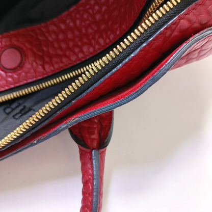 BURBERRY Red Cowhide Embossed Single Shoulder Bag Handbag Crossbody Golden hardware Removable shoulder strap-(SKU)-955432116