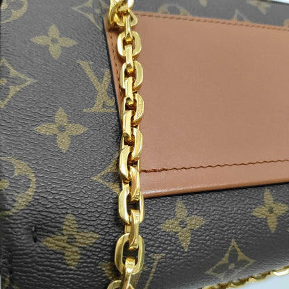 LOUIS VUITTON MARCEAU Brown Coated Canvas Monogram Single Shoulder Bag Crossbody Bag Gold Hardware-(SKU)-966263991