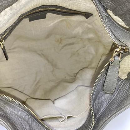 GUCCI Deep brown cowhide single shoulder bag Silver Hardware-(SKU)-952222113