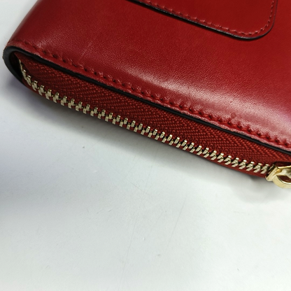 BVLGARI SERPENTI FOREVER Red Cowhide Snake Head Snake Head Wallet Gold Black White Green Hardware-(SKU)-958628798