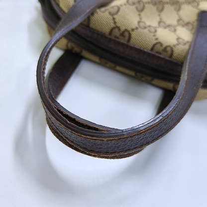 GUCCI Brown Canvas Monogrammed Tote Bag Golden hardware-(SKU)-946191462