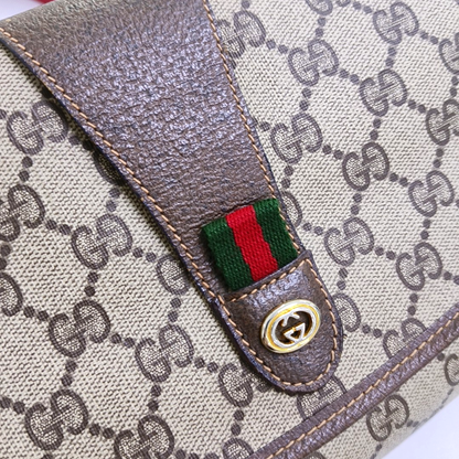 GUCCI Ebony Canvas Handbag Golden hardware-(SKU)-959784440