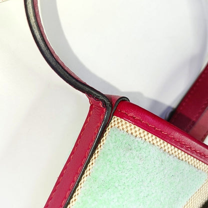 HERMÈS Cabas H En Biais Ivory Canvas Floral Single Shoulder Bag Handbag Z-(SKU)-969093795