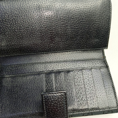 GUCCI Black Canvas Vintage Wallet Golden hardware-(SKU)-958453110