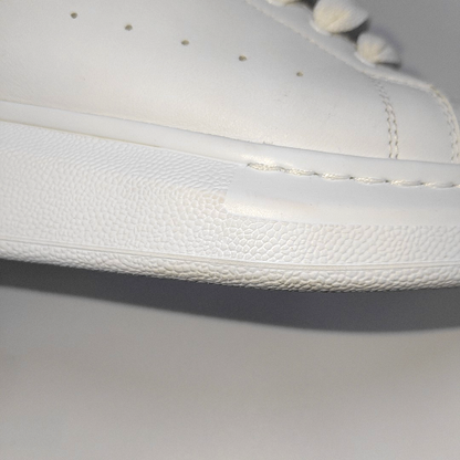 Alexander McQUEEN 33.5code White Leather Women's Kids Sports Casual Shoes-(SKU)-932901128