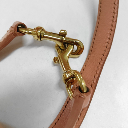 FERRAGAMO Batik Small size Pink Leather Embossed Single Shoulder Bag Handbag Crossbody Golden hardware Removable shoulder strap-(SKU)-935373513