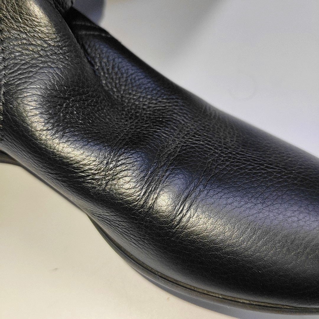 GUCCI 36code Autumn Winter Black Leather Women's Tall Boots-(SKU)-933739964