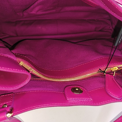BURBERRY Tote bag Fuchsia Cowhide Warhorse Checkered Quilted Handbag Golden hardware-(SKU)-959437987