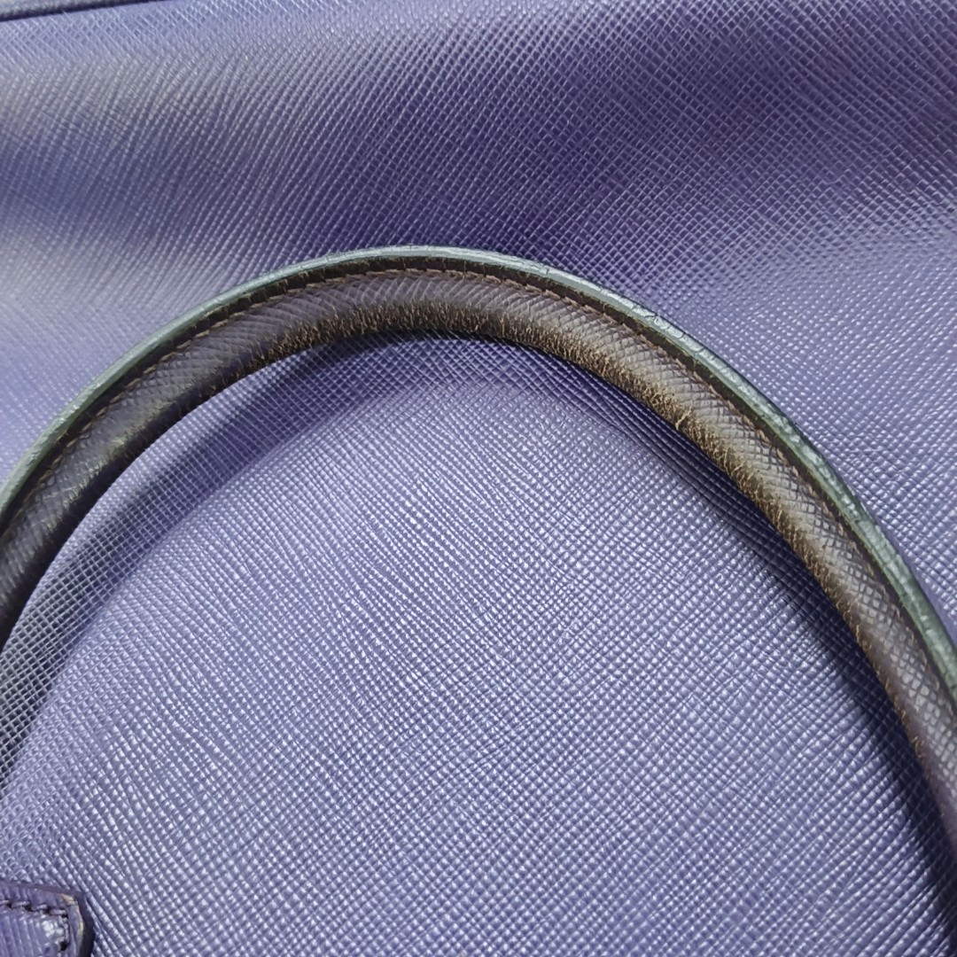 PRADA Promenade Purple Cowhide Logo Monogram Crossbody Shoulder Bag Single Shoulder Bag Golden hardware-(SKU)-950771962
