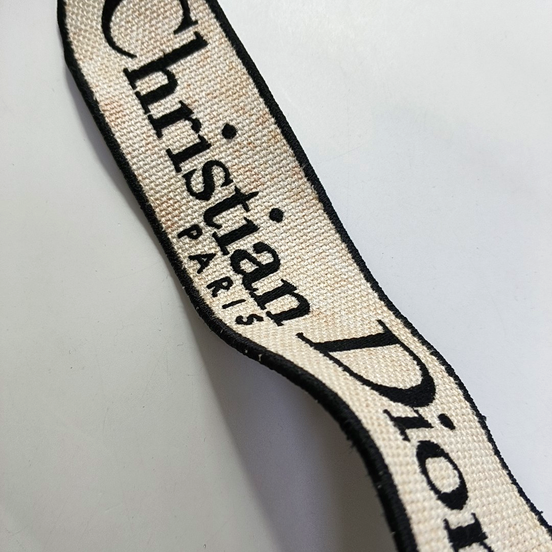 DIOR Lady D-Lite Medium Black Canvas Monogram Embossed Tweed Lady Dior Bag with Detachable Strap-(SKU)-943402222