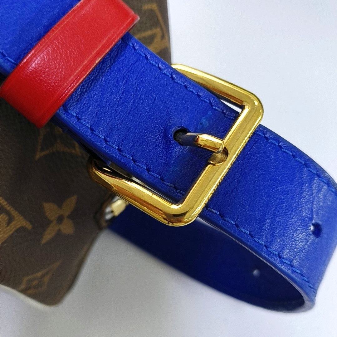 LOUIS VUITTON CLOAKROOM DOPP KIT Brown Coated Canvas Monogram Travel Bag Golden Hardware-(SKU)-968510986