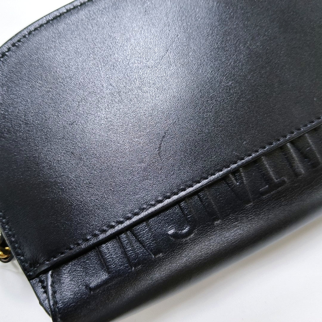 DIOR Bobby Black Calfskin Shoulder Bag Handbag Crossbody Bag Golden Hardware Detachable Shoulder Strap-(SKU)-967737667