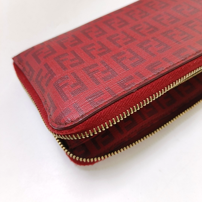 FENDI 红色牛皮双F钱包 Golden hardware-(SKU)-944924331