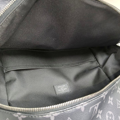 LOUIS VUITTON DISCOVERY Dark Gray Coated Canvas Monogram Print Backpack Tote Bag Silver Hardware-(SKU)-970206573