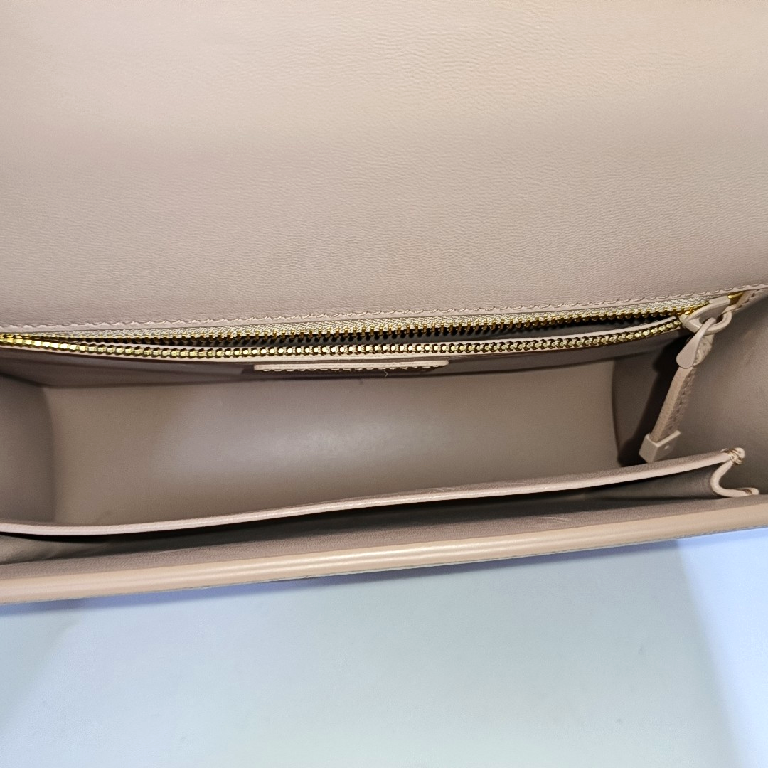 DIOR 30 Montaigne Pinkish Brown Leather Shoulder Bag Crossbody with Detachable Strap-(SKU)-958701206