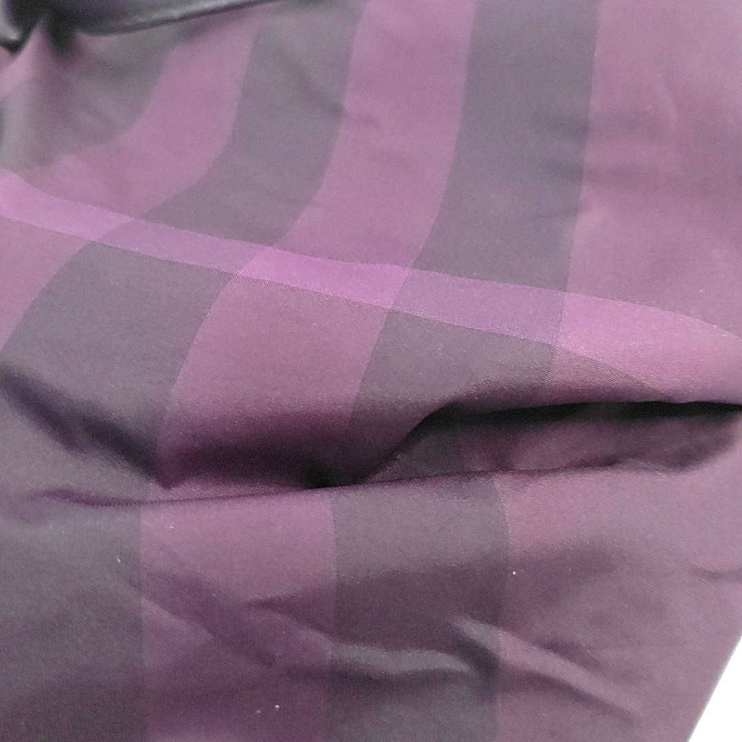 BURBERRY Buckleigh Purple Nylon Printed Single Shoulder Bag Handbag Black hardware-(SKU)-955908174