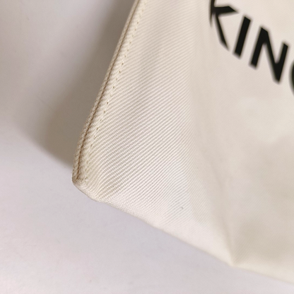BURBERRY White Canvas Handbag Golden hardware-(SKU)-954190575