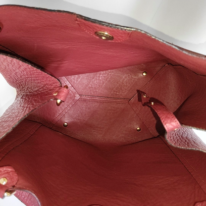 BURBERRY Tote bag Small size Red Calf Leather Crossbody Shoulder Bag Tote Golden hardware Sub-bag-(SKU)-939898736