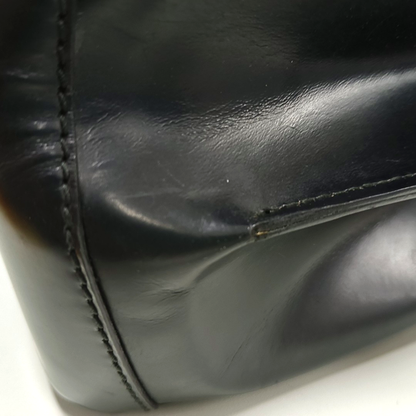 GUCCI Black cowhide tote bag Silver Hardware-(SKU)-13379697