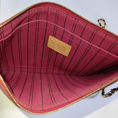 LOUIS VUITTON NEVERFULL Dark Brown Coated Canvas Monogrammed Shopping Bag Handbag Golden hardware-(SKU)-959999786