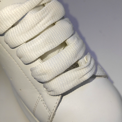 Alexander McQUEEN 33.5code White Leather Women's Kids Sports Casual Shoes-(SKU)-932901128